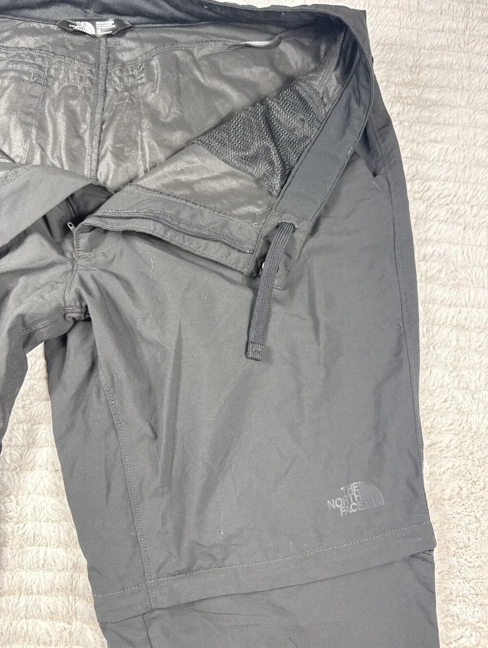 North Face Men 38x30 Gray Gorpcore Paramount Trail Convertible Pant Short Hiking